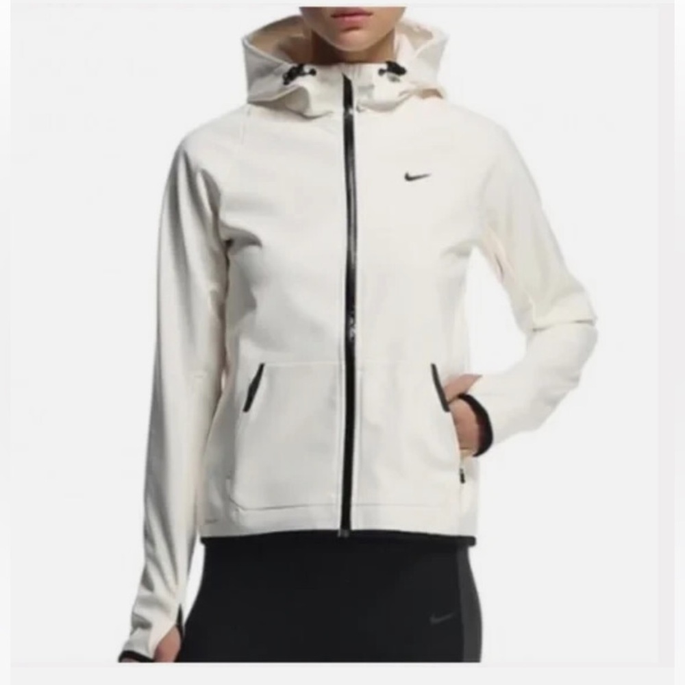 NIKE Jacket Womens XS HYPERTECH STORM-FIT Softshell Hoodie Full Zip Fleece